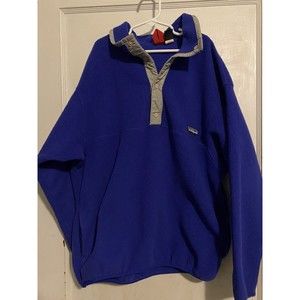 Patagonia Fleece Boys 14 Vintage Blue Pullover Snap Sweater